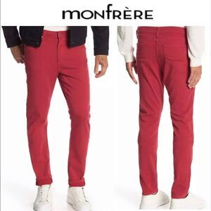 MON FRERE Mens Size 28 Inseam 32 Greyson Red Skinny Jeans